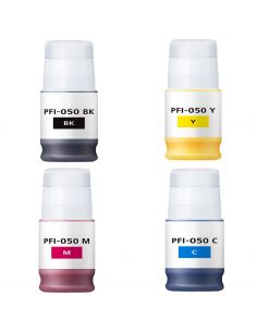 Canon PFI050 botella compatible (5698C001, 5699C001, 5700C001, 5701C001)