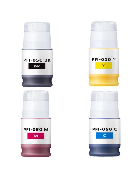 Canon PFI050 botella compatible (5698C001, 5699C001, 5700C001, 5701C001) Canon PFI050 botella compatible (5698C001, 5699C001, 5700C001, 5701C001)