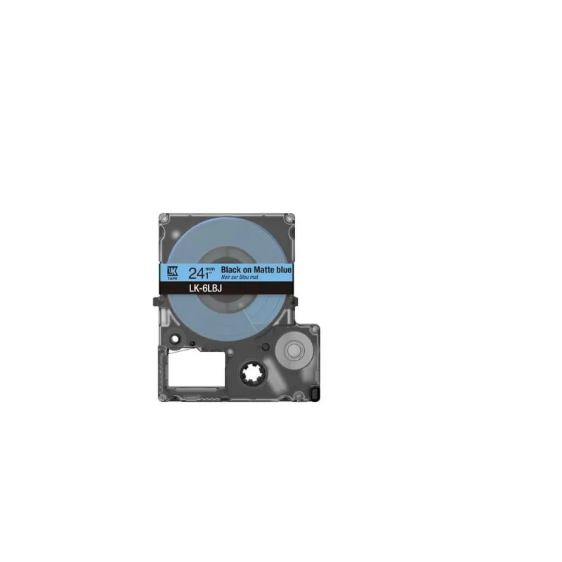 Epson C53S672082 azul/negro cartucho de etiquetas compatible (LK-6LBJ)