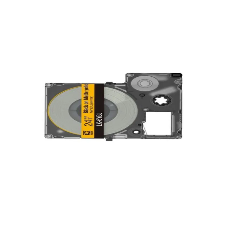 Epson C53S672076 amarillo/negro cartucho de etiquetas compatible (LK-6YBJ)