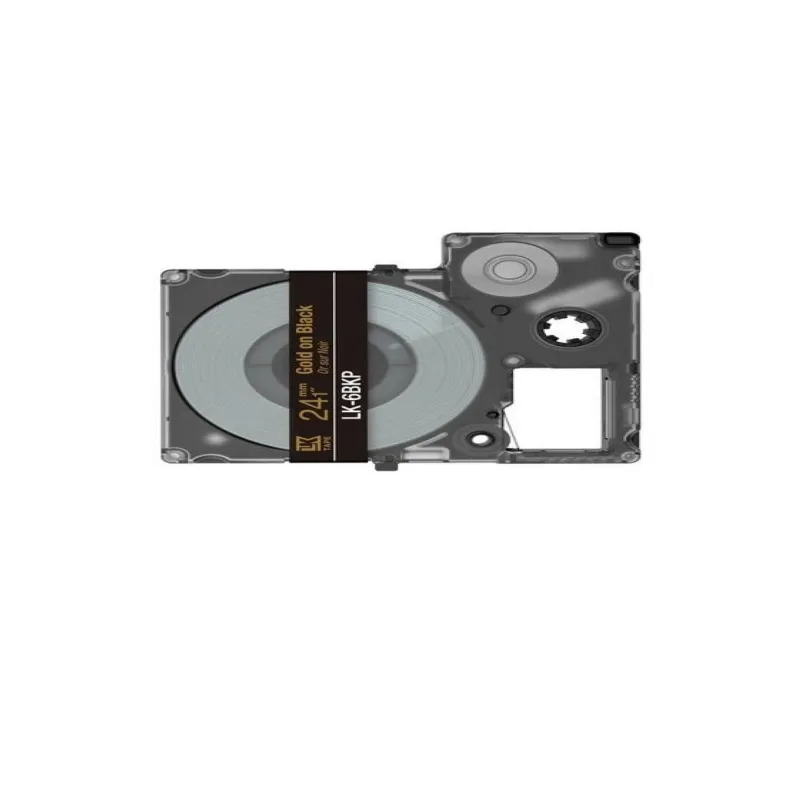 Epson C53S672096 negro/oro cartucho de etiquetas compatible (LK-6BKP)