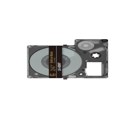 Epson C53S672096 negro/oro cartucho de etiquetas compatible (LK-6BKP)