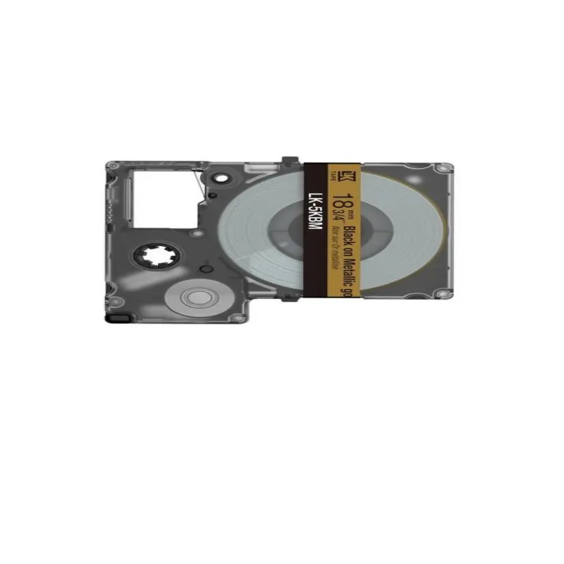 Epson C53S672093 oro/negro cartucho de etiquetas compatible (LK-5KBM)