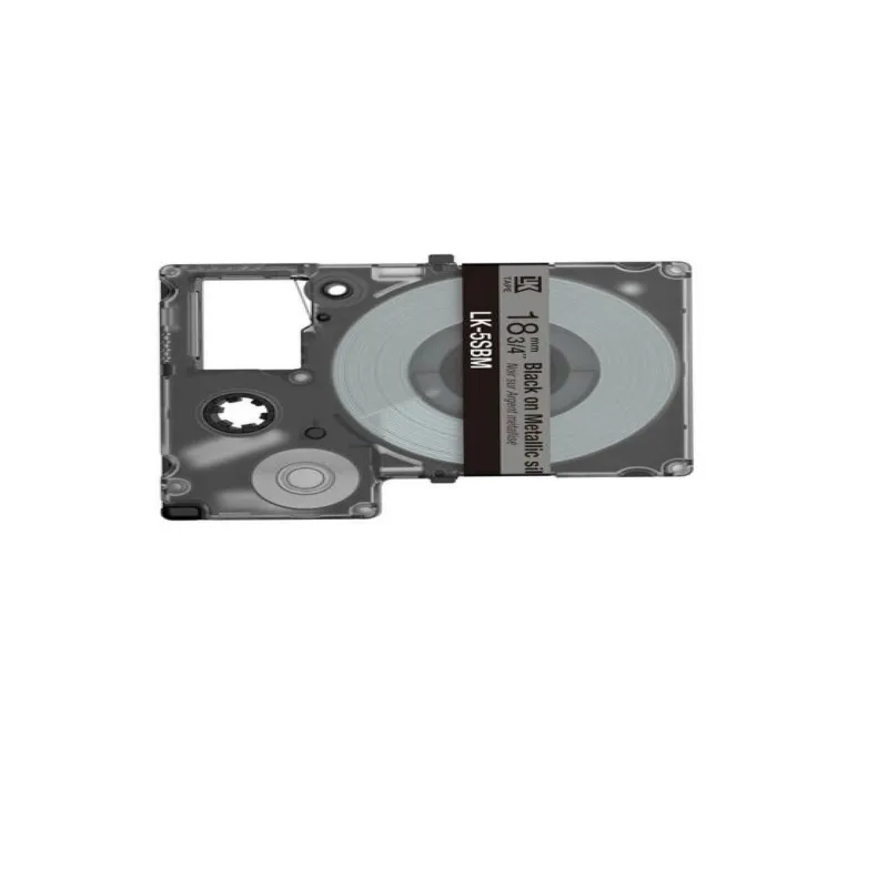 Epson C53S672094 plata/negro cartucho de etiquetas compatible (LK-5SBM)