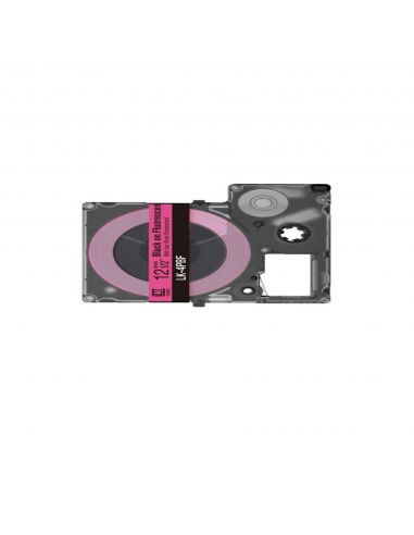 Epson C53S672100 rosa fluorescente/negro cartucho de etiquetas compatible (LK-4PBF)