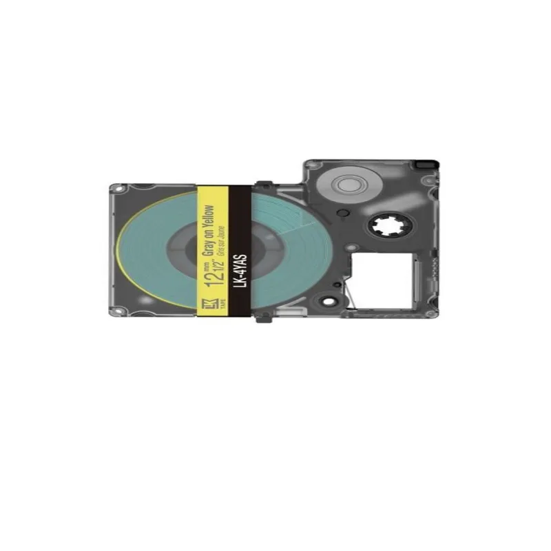 Epson C53S672104 amarillo/gris cartucho de etiquetas compatible (LK-4YAS)