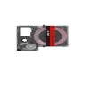 Epson C53S672099 rojo fluorescente/negro cartucho de etiquetas compatible (LK-4RBF)