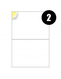 Etiquetas adhesivas impresora, folio tamaño 210x148,5 mm 2 x