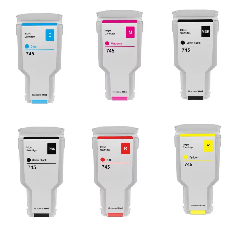 HP 745 tinta compatible (F9J99A,F9K05A,F9J98A,F9K04A,F9J97A,F9K03A,F9J95A,F9K01A,F9J96A,F9K02A,F9K00A,F9K06A)