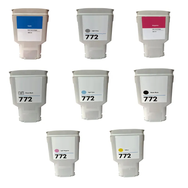 HP 772 cartuchos de tinta compatible (HP CN629A, CN630A, CN631A, CN632A, CN633A, CN634A, CN635A, CN636A)