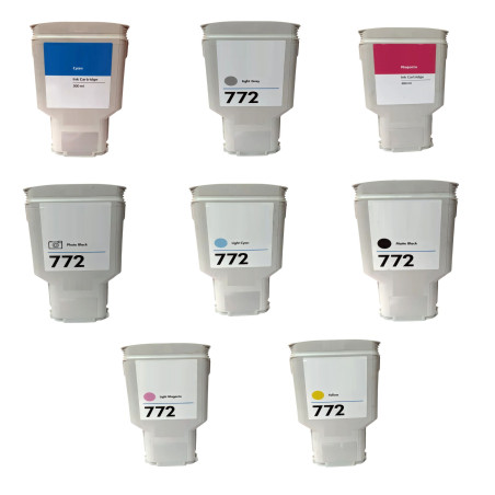 HP 772 cartuchos de tinta compatible (HP CN629A, CN630A, CN631A, CN632A, CN633A, CN634A, CN635A, CN636A)