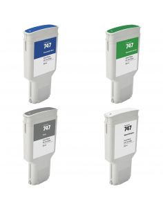 HP 747 cartuchos de tinta compatible (HP P2V87A, P2V86A, P2V84A, P2V85A)