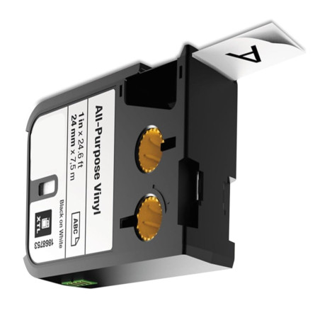 Dymo 1868753 cinta vinilo XTL compatible (negro sobre blanco)