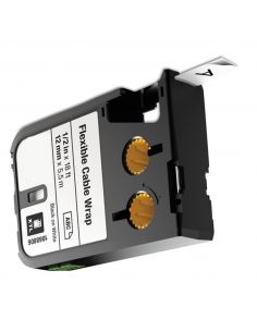 Dymo 1868806 envoltura de cable flexible compatible (negro sobre blanco)