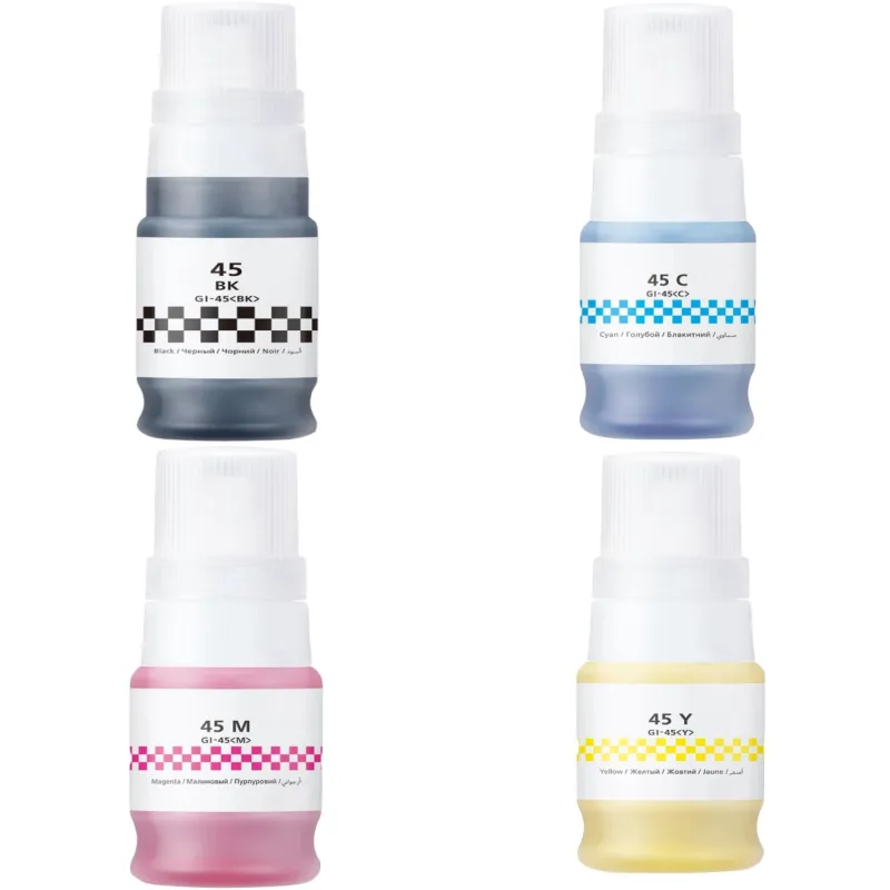 Canon GI45 botella de tinta compatible (6288C001, 6285C001, 6286C001, 6287C001)