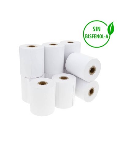 Pack-10 Rollos de Papel Térmico 57x55x12