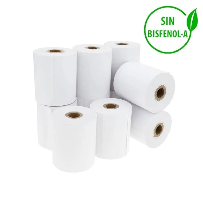 Pack-10 Rollos de Papel Térmico 57x55x12