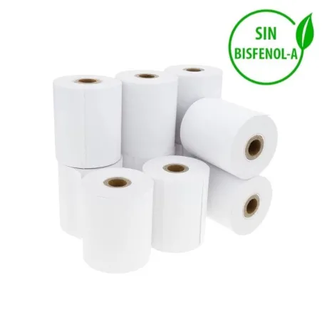 Pack-10 Rollos de Papel Térmico 57x55x12