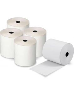 Pack 5 Rollos de Papel Térmico 80x60x12 mm | BPA Free |