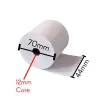 Pack 10 Rollos de Papel Térmico 44x70x12 mm Libre de BPA, FSC