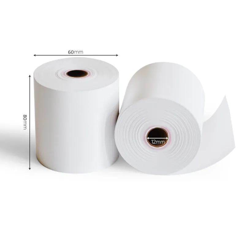 Pack 5 Rollos de Papel Térmico 80x60x12 mm | BPA Free |