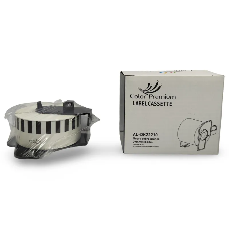 Brother DK22210 cinta continua, Recambio etiquetas blanco