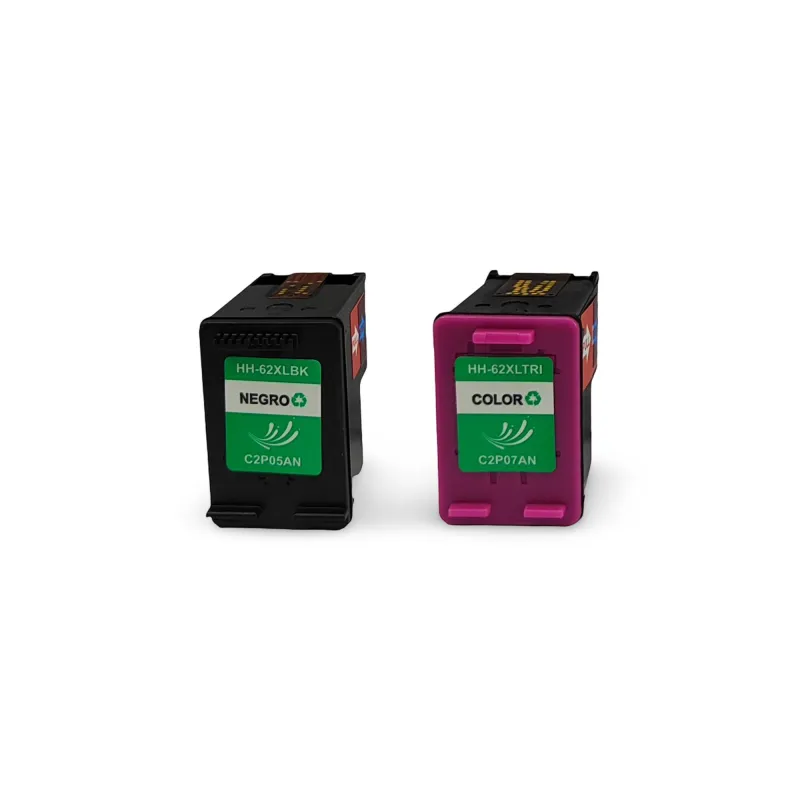 HP 62XL Pack Cartuchos de tinta negro + color XL