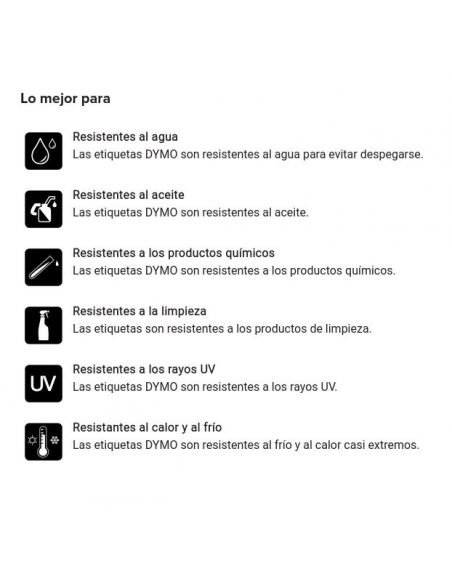 Dymo 99010 (S0722370) 89x28mm compatibles etiquetas duraderas