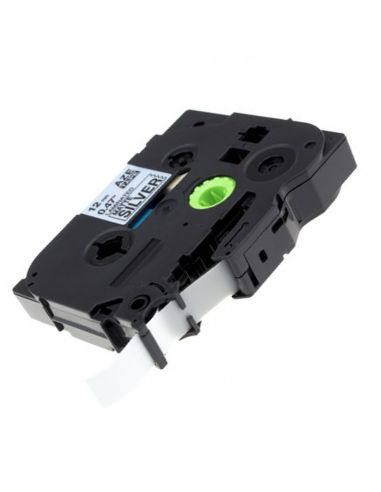 Brother TZe-M931 cinta metalizada 12mm x 8m compatible (negro sobre fondo plata mate)