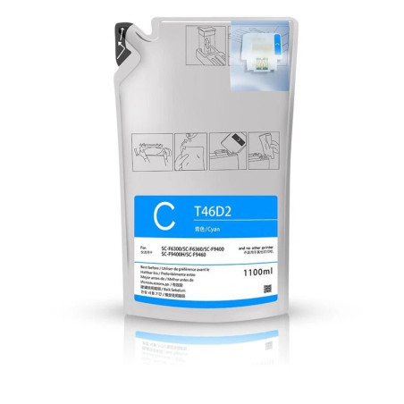 Epson T46D2 tinta compatible cian (C13T46D240)
