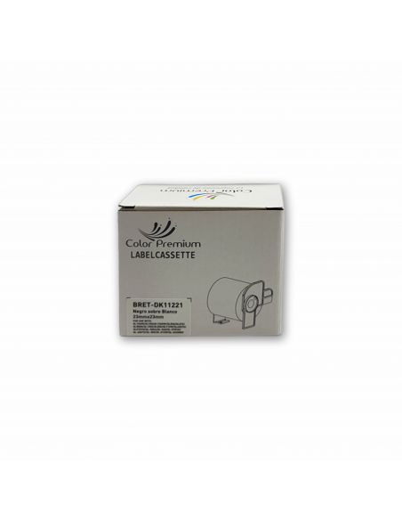 Brother DK11221 etiquetas de papel blanco adhesivo marca ColorPremium