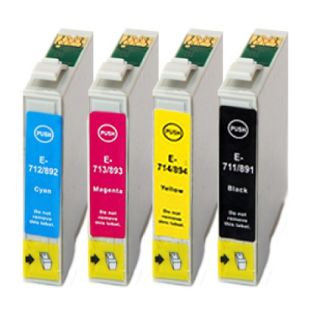 Cartuchos de tinta T0891 / T0892 / T0893 / T0894 compatible con