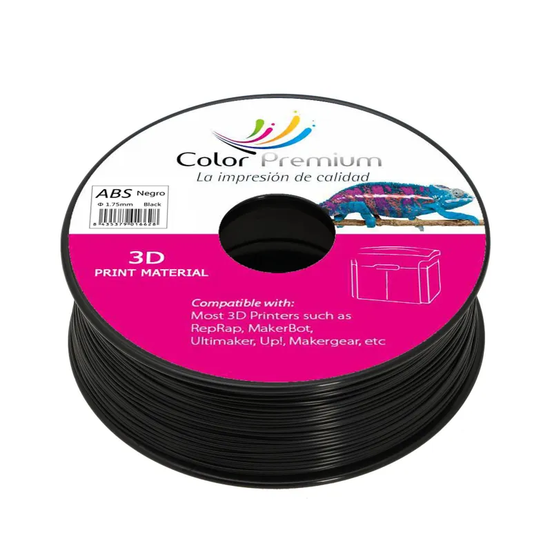 Bobina negra para impresora 3D ABS 1.75 mm 1KG