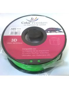 Bobina verde para impresora 3D ABS 1.75 mm 1KG