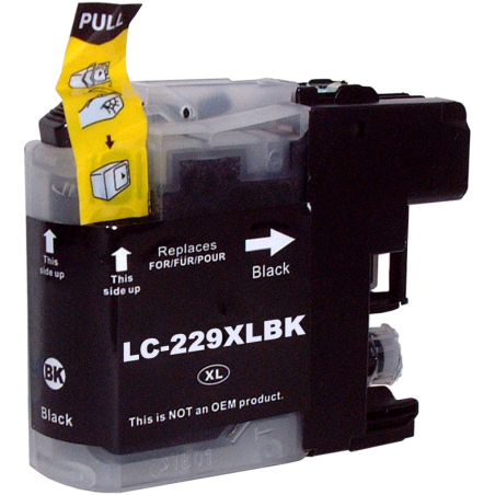 Cartucho de tinta Brother LC229 XL negro compatible con LC-229XL