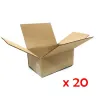 Caja de embalaje de canal simple medida 23.5x16.0x10.4 cm