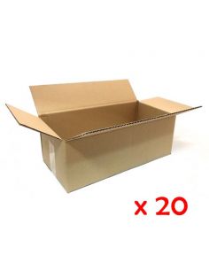 Caja de embalaje de canal simple medida 40x20x15.4 cm