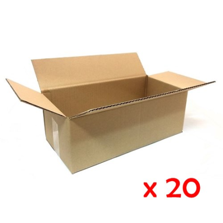 Caja de embalaje de canal simple medida 40x20x15.4 cm