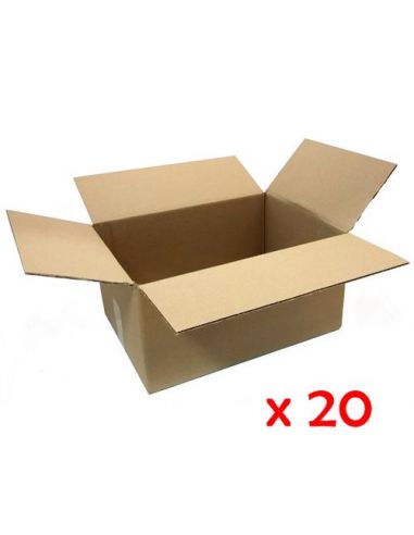 Caja de embalaje de canal simple medida 40x30x20.5 cm