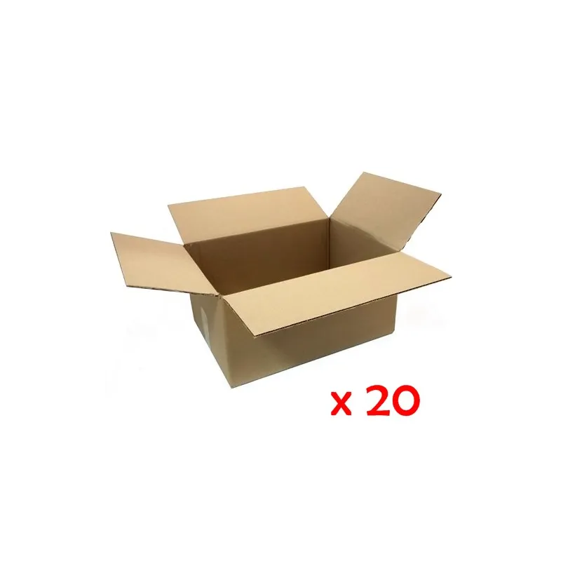 Caja de embalaje de canal simple medida 40x30x20.5 cm