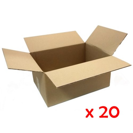 Caja de embalaje de canal simple medida 40x30x20.5 cm
