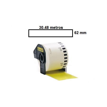 Brother DK44605 cinta continua,Recambio etiquetas compatible a