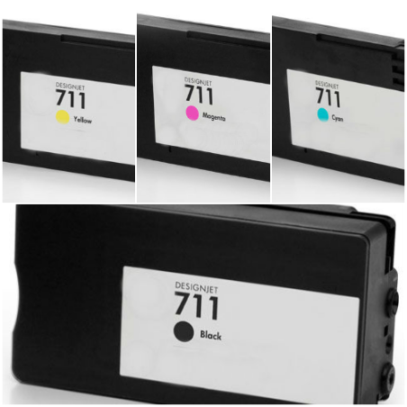 Cartucho de tinta HP711 HP 711 compatible al cartucho CZ133A