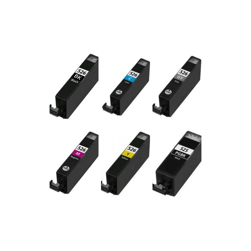 Cartucho de tinta PGI525 / CLI526 compatible con 4529B001 /