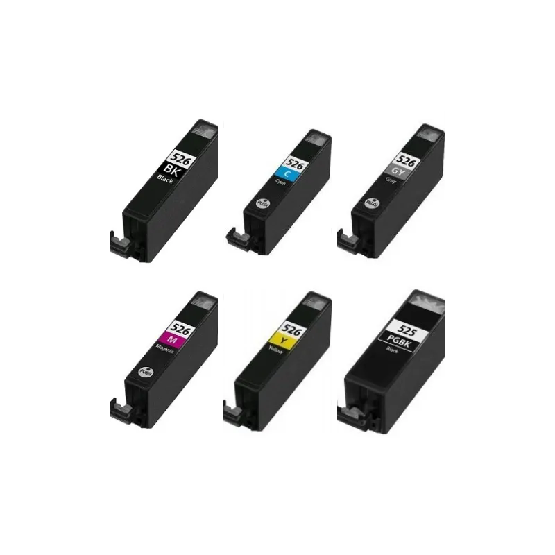 Cartucho de tinta PGI525 / CLI526 compatible con 4529B001 /