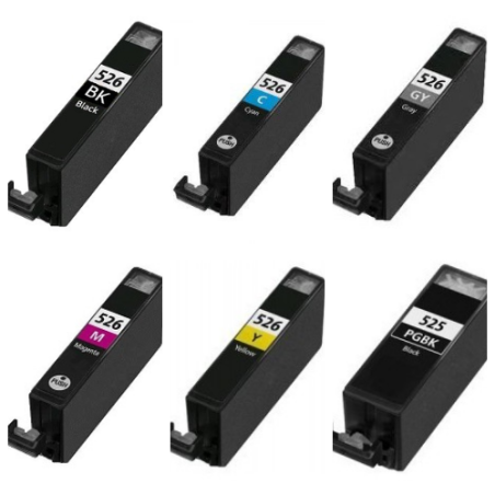 Cartucho de tinta PGI525 / CLI526 compatible con 4529B001 /