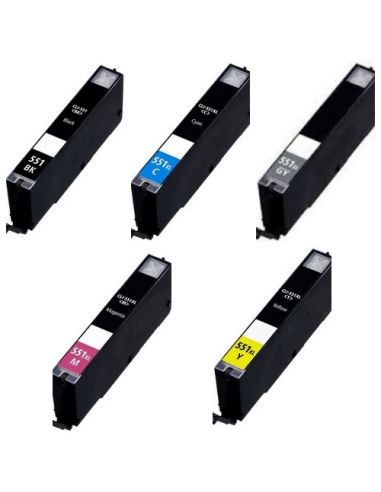 Cartucho de tinta CLI-551XL / CLI551 compatible 6443B001 /