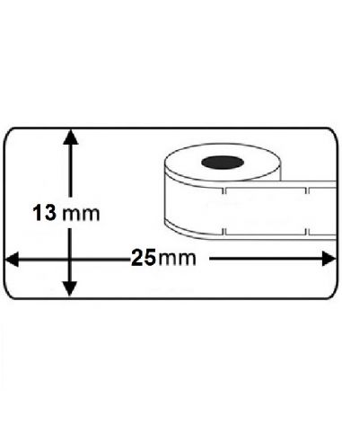 Rollo etiqueta Dymo 11353 25x13 mm compatible al original