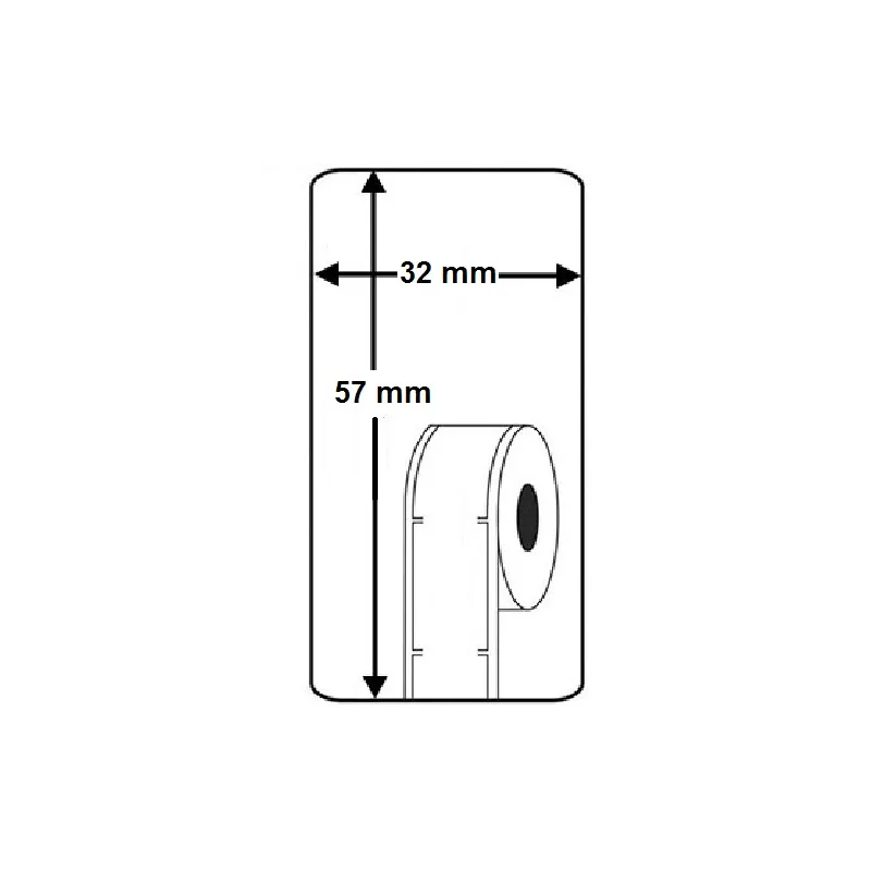 Rollo etiqueta Dymo 11354 57x32 mm compatible al original