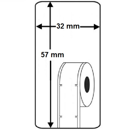 Rollo etiqueta Dymo 11354 57x32 mm compatible al original